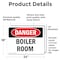 Signmission Boiler Room, 24 in W x Rectangle, Vinyl Decal OS-2PACK-DS-D-1824-L-1049 - alternate 4
